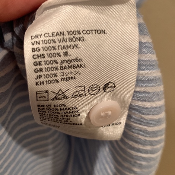 Women’s H&M Striped Button Down Long Sleeve Top - Picture 9 of 10